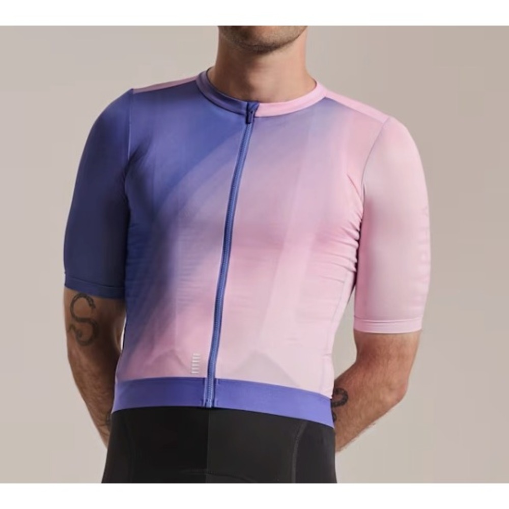 Rapha Pro Team Training Jersey III Mens XL Surface Print Blue Pink Riding NWT